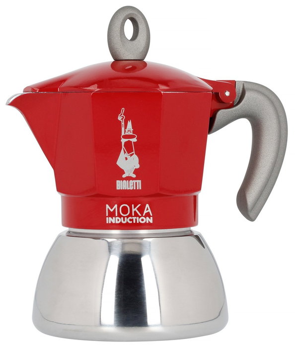 Bialetti Moka Induction 4 tazas Rojo