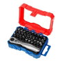Workpro Juego de mini carraca y 32 puntas de 1/4 pulg