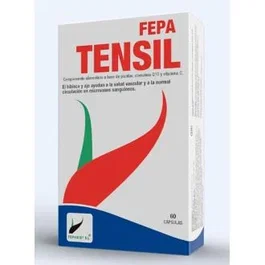 FEPADIET Fepa-Tensil 60 Cápsulas | Suplemento para el funcionamiento normal de los vasos sanguíneos con Vitamina C y Coenzima Q10