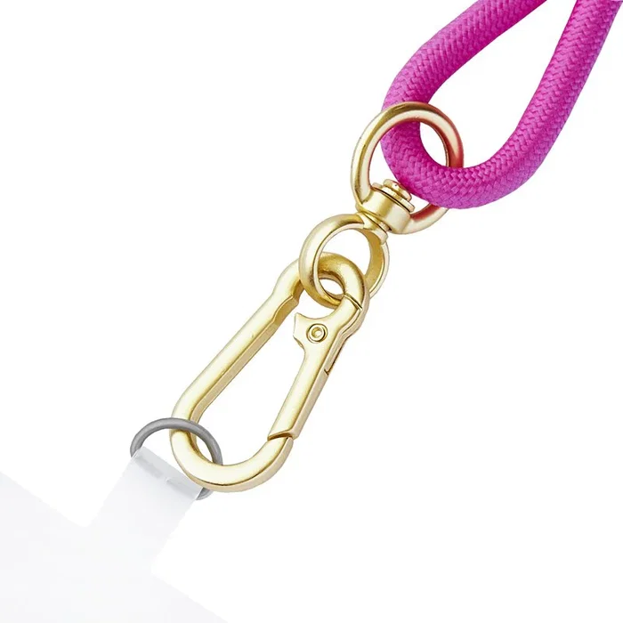 Intenso Handykette als Lade- + Datenkabel USB-C a USB-C, Cable 2 en 1 collar y carga rápida 60W PD 3.0 QC 4.0, 1.65m, Rosa, 7991004