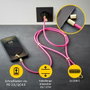 Intenso Cable USB-C a USB-C 1,65m con Lanyard Rosa