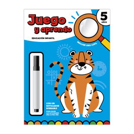 EDITORIAL IMAGILAND, JUEGO Y APRENDO 5 AÑOS - CON LUPA Y ROTULADOR BORRABLE
