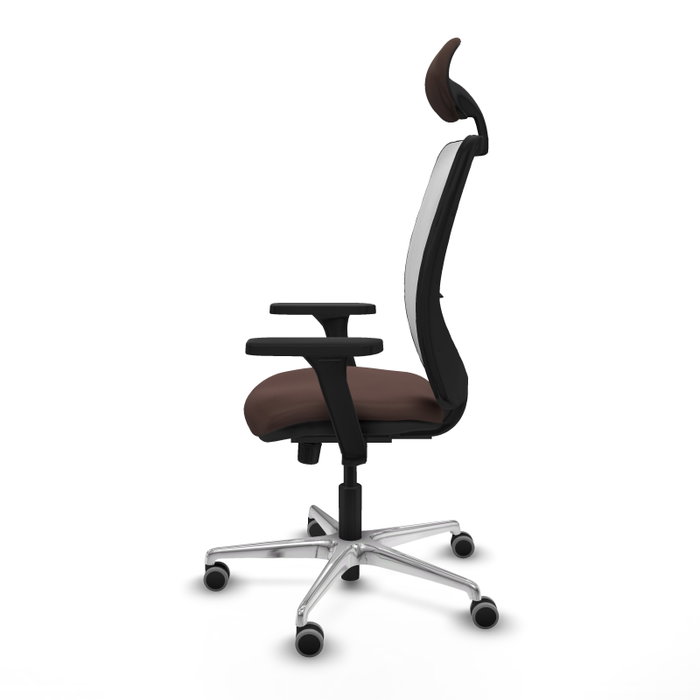 PIQUERAS Y CRESPO Silla de oficina Zulema con mecanismo Sincro, Marrón oscuro y Blanco PIQUERAS Y CRESPO Silla de oficina Zulema con mecanismo Sincro, Marrón oscuro y Blanco