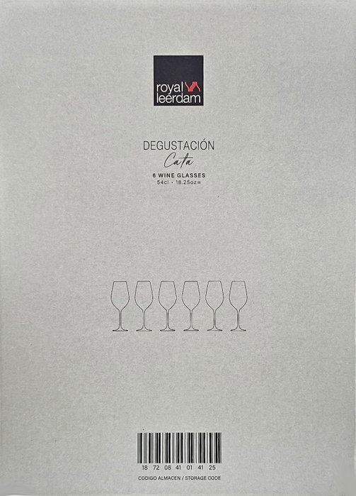 Inde - Set de 6 Copas de Degustación Cata, 54 cl - Dimensiones 8,5 x 6 x 24,5 cm Inde - Set de 6 Copas de Degustación Cata, 54 cl - Dimensiones 8,5 x 6 x 24,5 cm