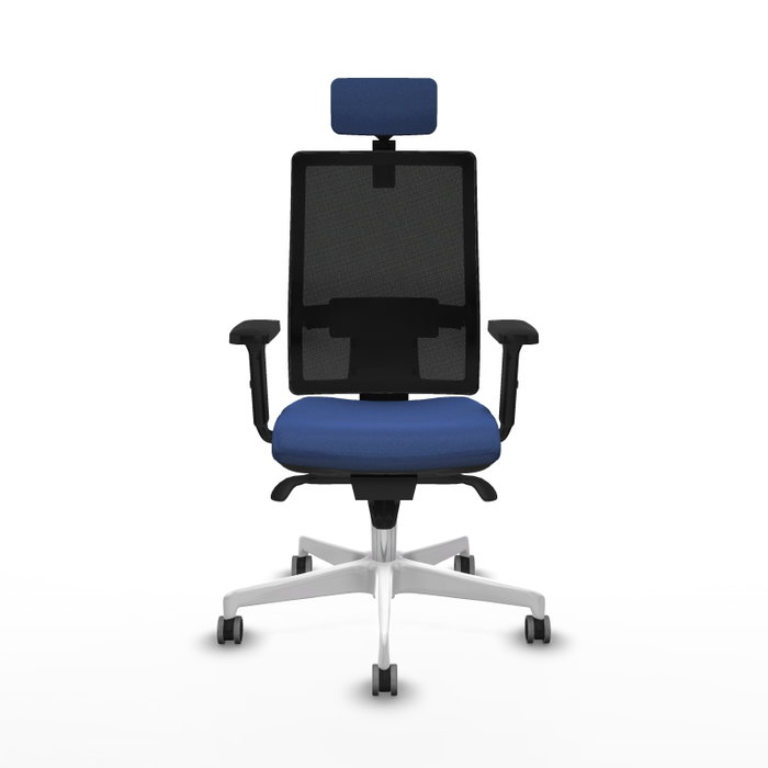 PIQUERAS Y CRESPO Silla de oficina Horna con Mecanismo Sincro, Azul marino y Negro
