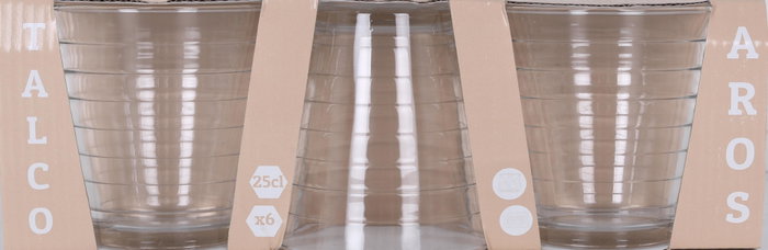 La Mediterranea Set 6 Vasos 250 cc Talco Aros