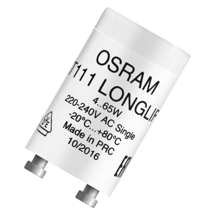 OSRAM ST 111 Cebador Tradicional para Lámparas Fluorescentes 220-240V OSRAM ST 111 Cebador Tradicional para Lámparas Fluorescentes 220-240V