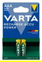 Varta 5703301402 Pilas Recargables Ni/MH HR03 AAA 1000mAh Accu Power 2Uds