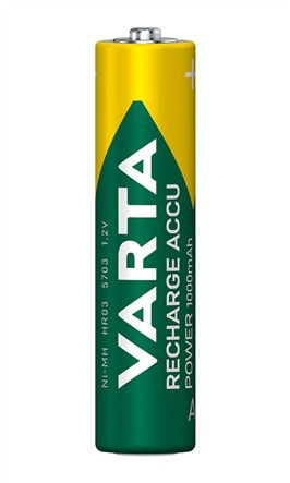 Varta 5703301402 Pilas Recargables Ni/MH HR03 AAA 1000mAh Accu Power 2Uds