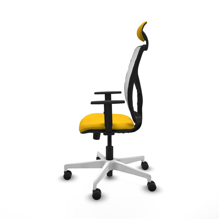 PIQUERAS Y CRESPO Silla de oficina Motilla con mecanismo Sincro, Amarillo y Blanco PIQUERAS Y CRESPO Silla de oficina Motilla con mecanismo Sincro, Amarillo y Blanco