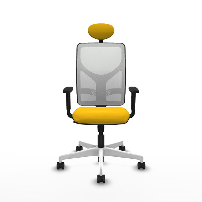 PIQUERAS Y CRESPO Silla de oficina Motilla con mecanismo Sincro, Amarillo y Blanco PIQUERAS Y CRESPO Silla de oficina Motilla con mecanismo Sincro, Amarillo y Blanco