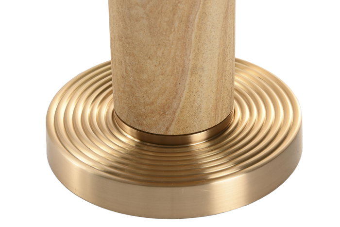DKD Home Decor Lámpara de Sobremesa de Latón y Mármol Beige y Dorado