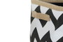 DKD Home Decor Set de 3 Cestas Zig Zag Blanco y Negro