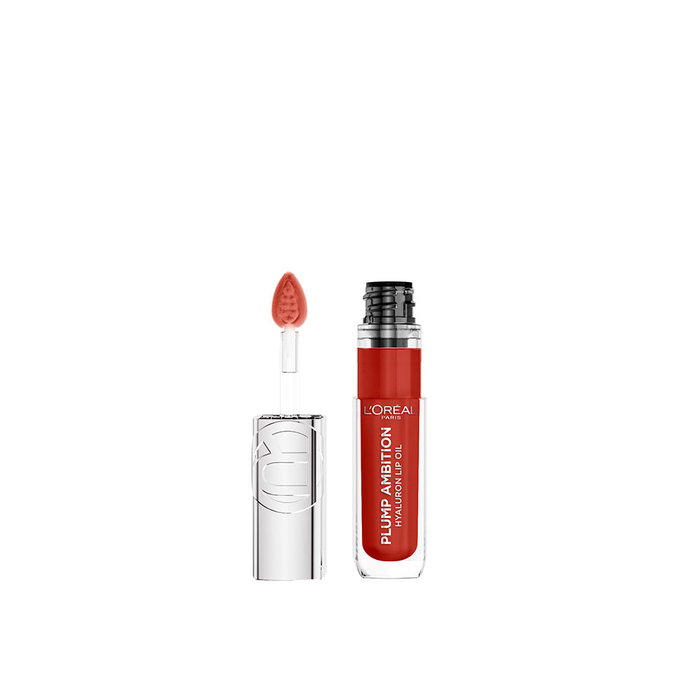L'Oréal Paris Aceite Labial Voluminizador Plump Ambition, Efecto Relleno e Hidratación 24h con Ácido Hialurónico, Tono #485-Wine O'clock, 5 ml