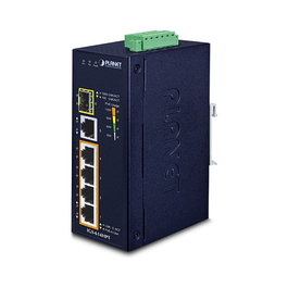 Planet IGS-614HPT Switch Industrial No Administrado 5 Puertos Gigabit con 4 Puertos PoE+ (hasta 54W), 1xSFP, Montaje en Pared/DIN, IP40