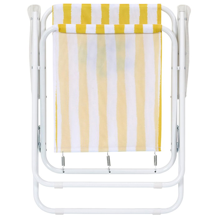 Home Deco Factory Silla Plegable Amarilla, Colección Dolce Vita, Estructura de Metal, Ideal para Interiores y Exteriores