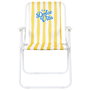 Home Deco Factory Silla Plegable Amarilla, Colección Dolce Vita, Estructura de Metal, Ideal para Interiores y Exteriores