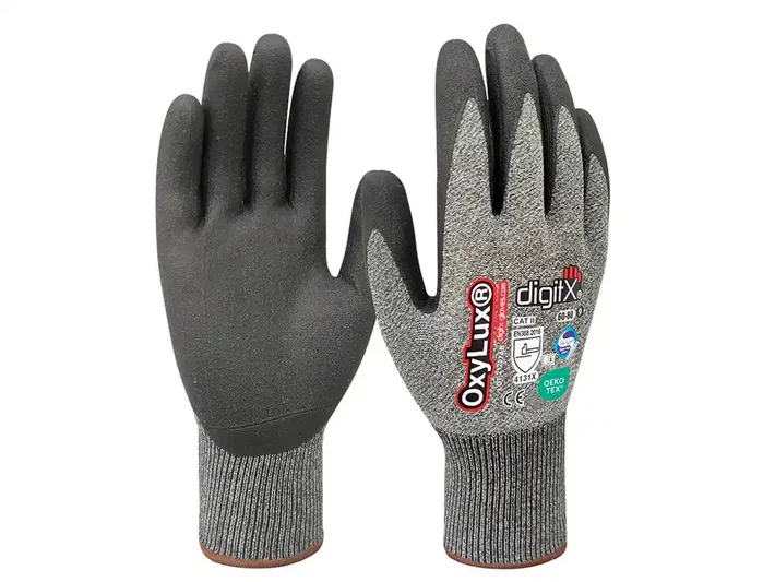 Safetop Guantes de nitrilo y nylon oxylux satinado talla 9 Safetop Guantes de nitrilo y nylon oxylux satinado talla 9