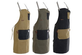 DKD Home Decor Surtido de 3 Delantales de Algodón y Lienzo 55x82 cm