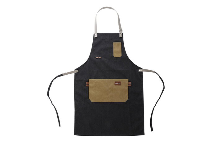 DKD Home Decor Delantal Vintage Verde Negro 82 x 55 cm (6 Unidades) Estilo Travel Indus