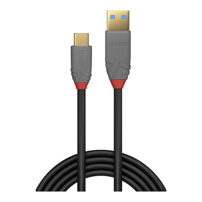 Lindy Cable USB 3.2 Type A a C Anthra Line 0,5m 10Gbps 5A PD Lindy Cable USB 3.2 Type A a C Anthra Line 0,5m 10Gbps 5A PD