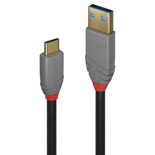 Lindy Cable USB 3.2 Type A a C Anthra Line 0,5m 10Gbps 5A PD Lindy Cable USB 3.2 Type A a C Anthra Line 0,5m 10Gbps 5A PD