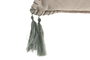 DKD Home Decor Cojín de Algodón y Yute con Borlas, 45x45 cm, Natural y Verde