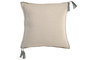 DKD Home Decor Cojín de Algodón y Yute con Borlas, 45x45 cm, Natural y Verde