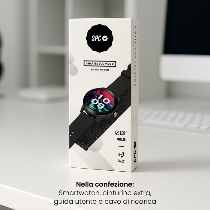 SPC Smartwatch Smartee Duo Vivo 2 Negro con Correa Extra