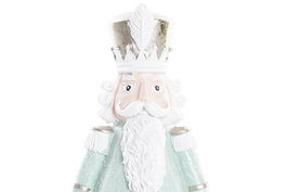 DKD Home Decor Figura Navidad Cascanueces Fantasia Verde Menta Blanco Resina 8x16x8 cm
