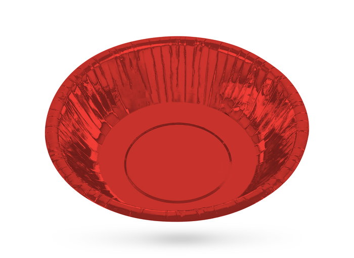 Algon Set 6 Bol Carton Rojo 450 cc Medidas 18 x 4 x 18 cm (18 Unidades)