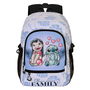 KaracterManía Mochila Couple Stitch Disney 44cm Adaptable Urbana Ligera con Compartimento y Bolsillos