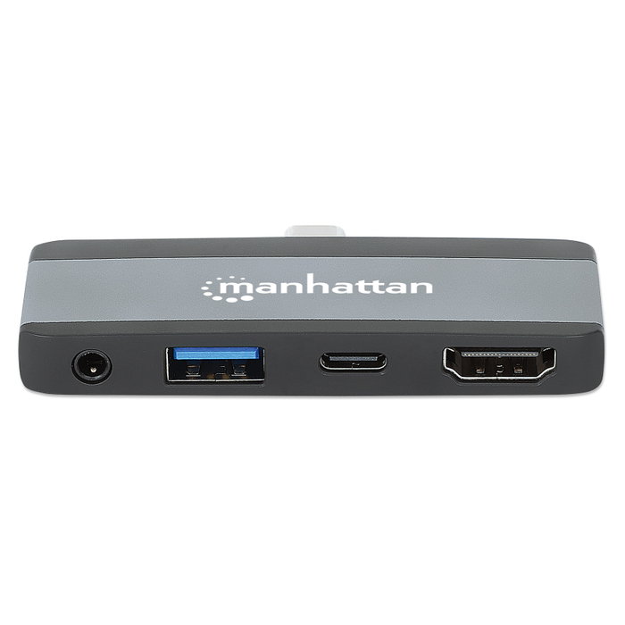 MANHATTAN Docking station móvil USB-C 4 en 1 con HDMI 4K y PD 100W Gris MANHATTAN Docking station móvil USB-C 4 en 1 con HDMI 4K y PD 100W Gris