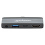 MANHATTAN Docking station móvil USB-C 4 en 1 con HDMI 4K y PD 100W Gris