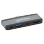 MANHATTAN Docking station móvil USB-C 4 en 1 con HDMI 4K y PD 100W Gris
