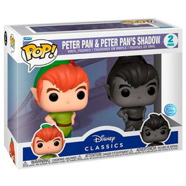 FUNKO POP Disney Peter Pan Figura de Acción Exclusiva Peter Pan y Sombra Peter Pan