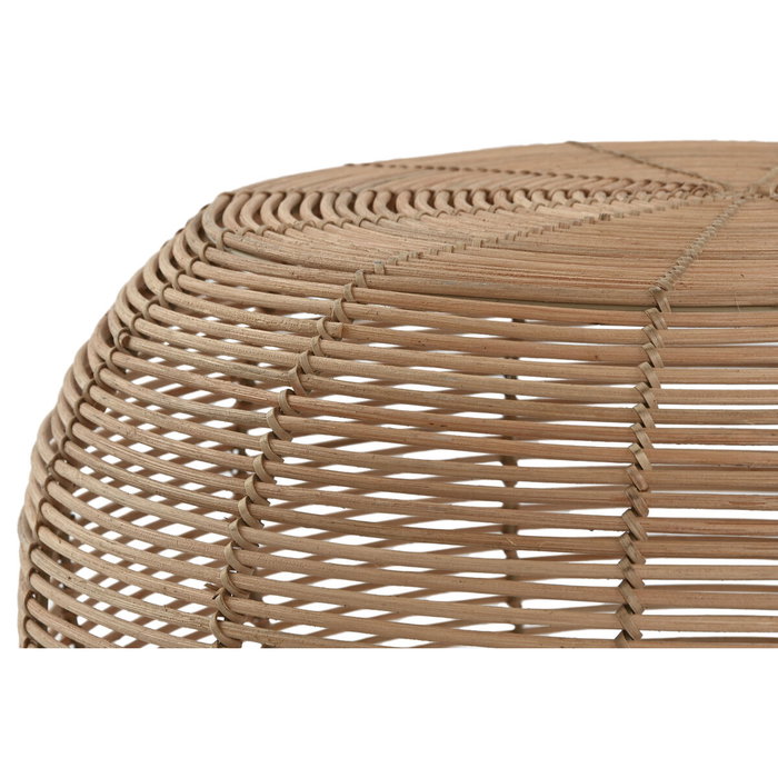 DKD Home Decor Set de 2 Mesas de Centro de Ratán Natural 60x60x30 DKD Home Decor Set de 2 Mesas de Centro de Ratán Natural 60x60x30