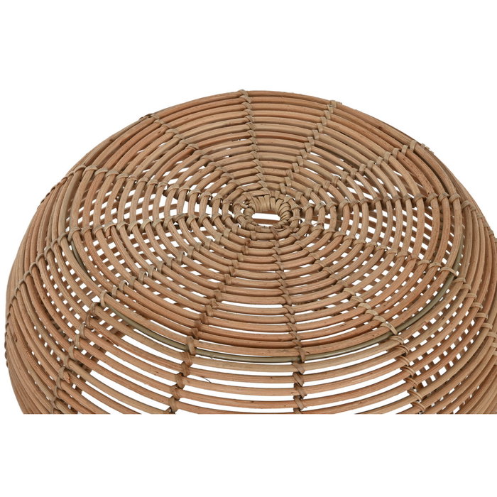 DKD Home Decor Set de 2 Mesas de Centro de Ratán Natural 60x60x30 DKD Home Decor Set de 2 Mesas de Centro de Ratán Natural 60x60x30