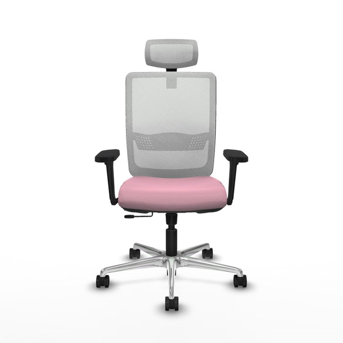 PIQUERAS Y CRESPO Silla de oficina Haches Rosa y Blanco