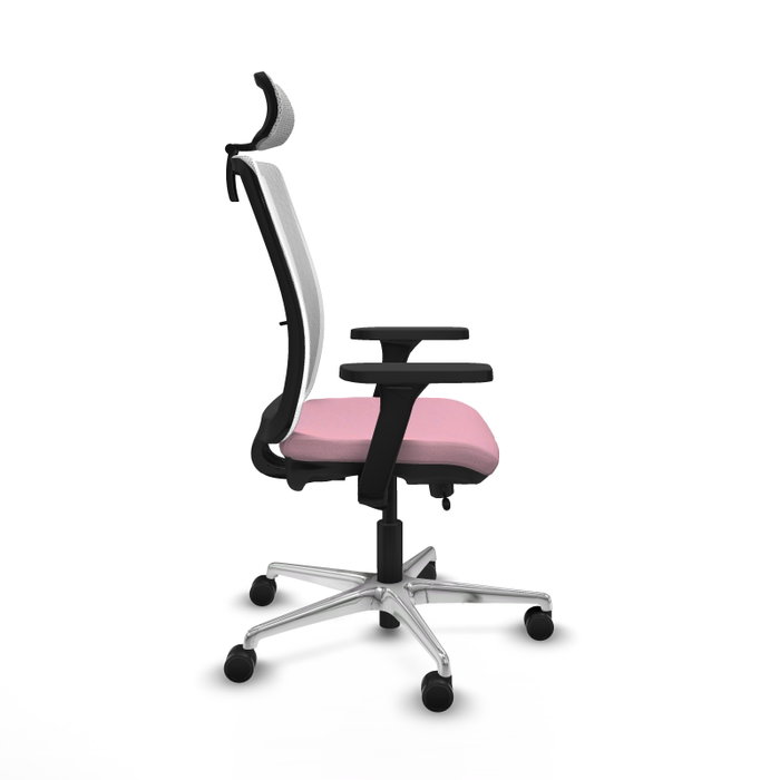 PIQUERAS Y CRESPO Silla de oficina Haches Rosa y Blanco