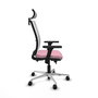 PIQUERAS Y CRESPO Silla de oficina Haches Rosa y Blanco