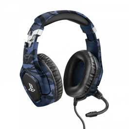 Trust Auriculares Gaming GXT 488 Forze para PS4 con Micrófono, Conector 3,5mm, Negro/Azul, 23532