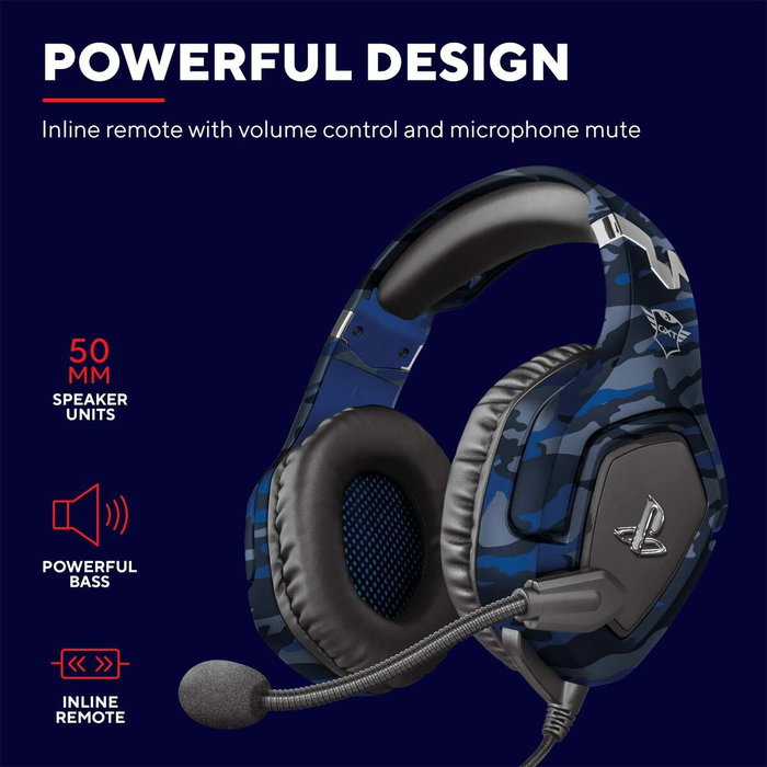 Trust GXT 488 Forze PS4 Auriculares Gaming Negro, Azul