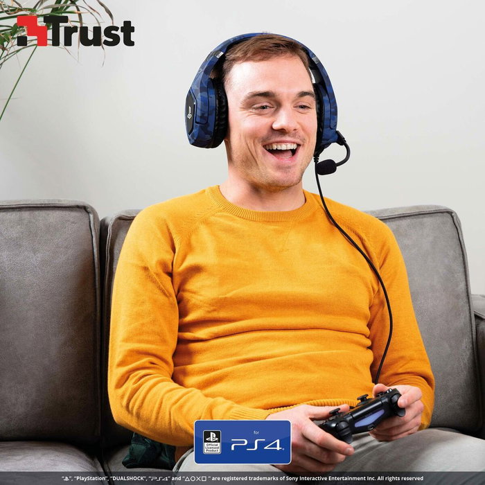 Trust GXT 488 Forze PS4 Auriculares Gaming Negro, Azul