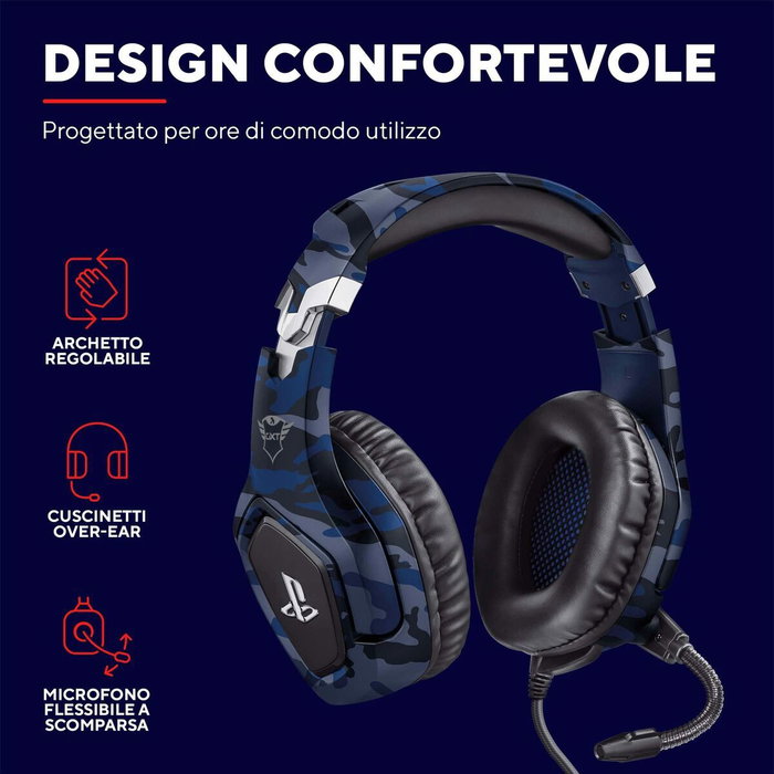 Trust GXT 488 Forze PS4 Auriculares Gaming Negro, Azul