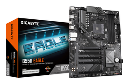 GIGABYTE B550 EAGLE Placa Base para AMD Ryzen 5000 Serie, VRM 10+3+1 Fases, DDR4 3200MHz, PCIe 4.0 M.2, LAN GbE, ATX