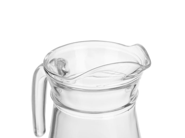 Vivalto Jarra de Vidrio Transparente 1 Litro, con Asa - Dimensiones: 16x12x20 cm (Set de 12)