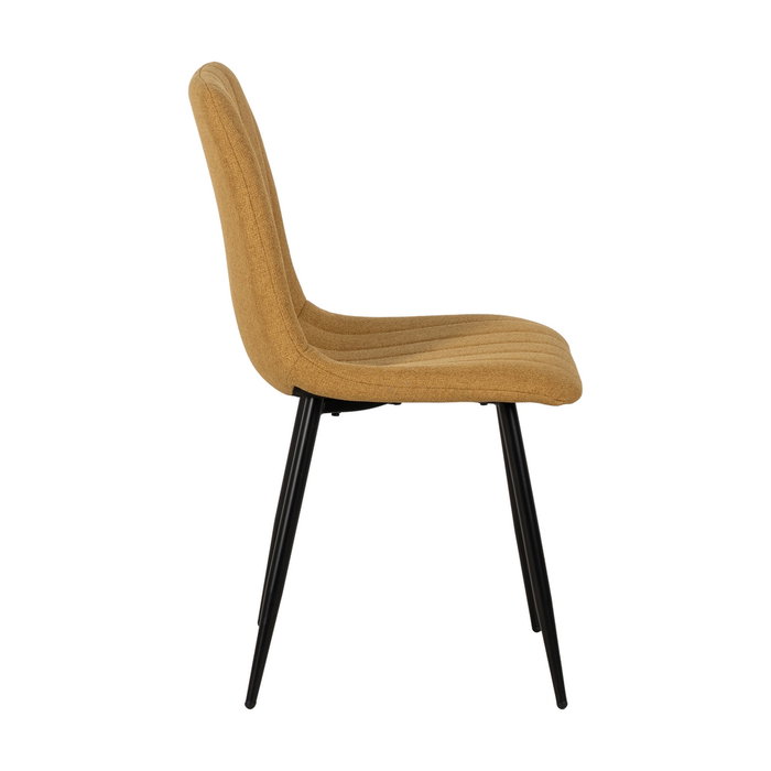 Silla Mostaza Tejido-Metal Salón 44 X 51 X 88 cm (Set de 4)