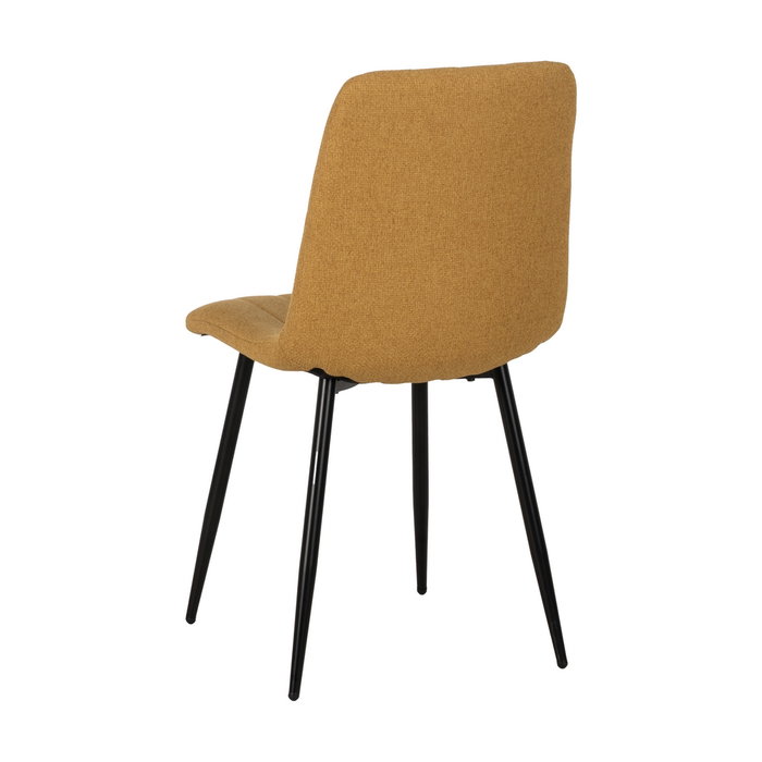 Silla Mostaza Tejido-Metal Salón 44 X 51 X 88 cm (Set de 4)