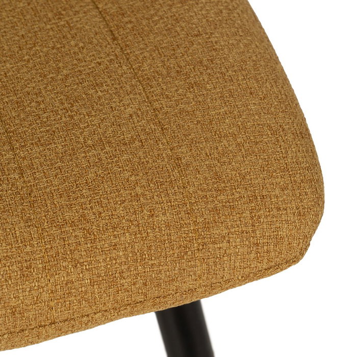 Silla Mostaza Tejido-Metal Salón 44 X 51 X 88 cm (Set de 4)